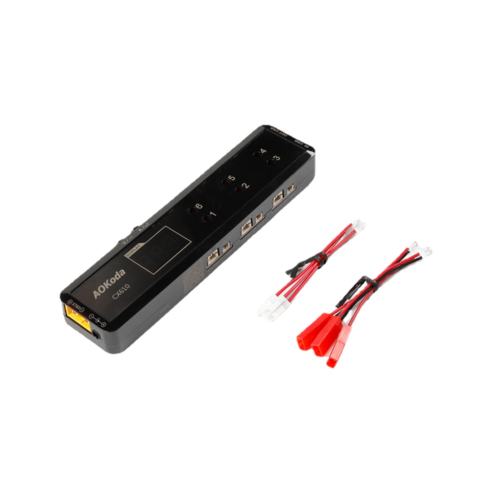 Drone Racing Charger - 1s Aokoda CX605/CX610/CX610HV 6CH Battery Charger