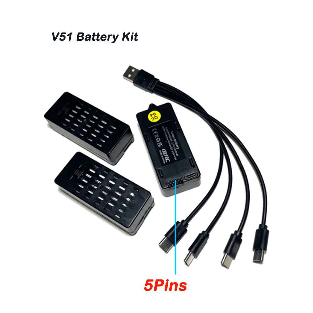 3PCS 4D-V51 Battery 3.7V 1300m - Drone Racing Charger 评论和价格